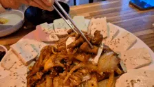 Korean pub food and makgeolli during the second round in Seoul