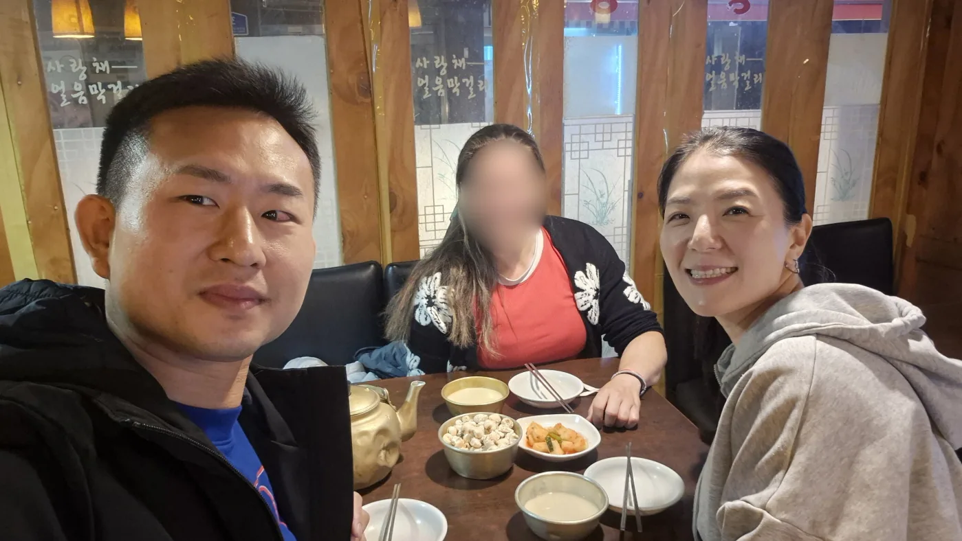 A blurred group memory from the Korean BBQ and culture experience